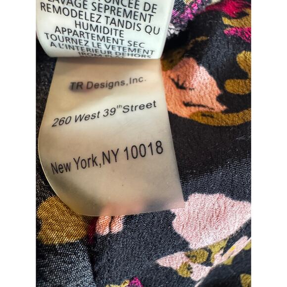 PLENTY BY TRACY REESE Gaia Ruffle Dress in Dark Floral Medium Petite - Picture 8 of 8